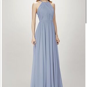 Theia Allison Maxi Bridesmaid Dress STYLE #910103  in‎ French Blue Open Back 8